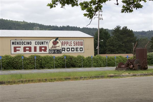 Mendocino County Fair and Apple Show - grandstand building & fairground parking lot (along highway 128) (5/31/2018 - Credits: Kellen Lim)