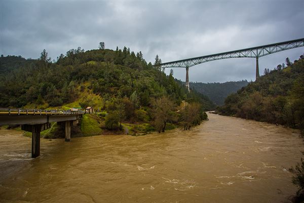 Foresthill Bridge aka Auburn-Foresthill Bridge or Auburn Bridge (4/15/2020 - Credits: Placer County)