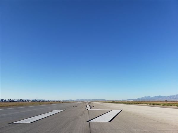 Southern California Logistics Airport (SCLA) - former George AFB - BRAC - Runway 17 near Threshold (2/7/2024 - Credits: Leasing Coordinator)