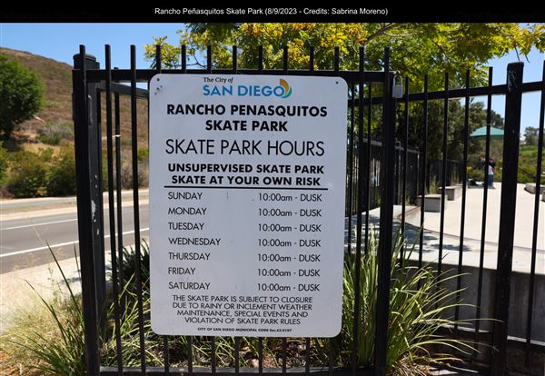Rancho Penasquitos Skate Park (8/9/2023 - Credits: Sabrina Moreno)