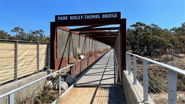 Mark Ridley Thomas Bridge located Kenneth Hahn State Recreational Area (SRA) (10/5/2021 - Credits: Leo Fialho)