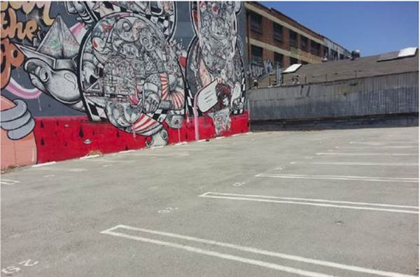 713 East 3rd Street Parking Lot & Base Camp (1/7/2015)