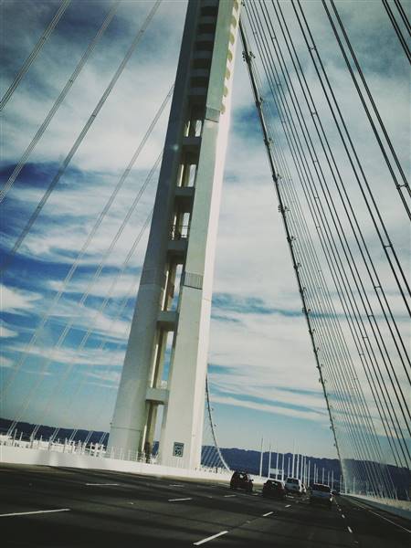 San Francisco-Oakland Bay Bridge - Highway 80 - Pedestrian Walkway & Bike Path (10/6/2013 - Credits: "Frist Time across the new Bay Bridge" by Markus Spiering (CC BY-NC-ND 2.0)[https://creativecommons.org/licenses/by-nc-nd/2.0/legalcode]https://www.flickr.com/photos/spierisf/)