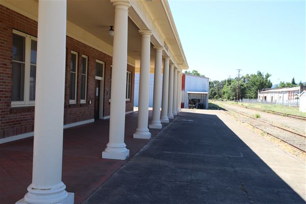 Ukiah Depot - Former depot rests along public bike trail. (7/11/2017 - Credits: Kellen Lim)