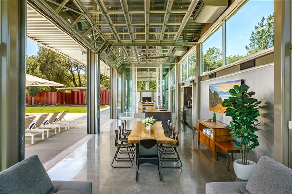 Modern Industrial House overlooking Russian River Valley Vineyards (7/30/2022 - Credits: Ciro Coehlo Photography)
