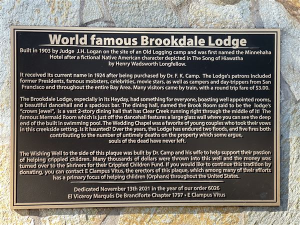 Historic Brookdale Lodge - Santa Cruz Mountains (8/25/2022 - Credits: Brookdale Lodge, JC Azpeitia)