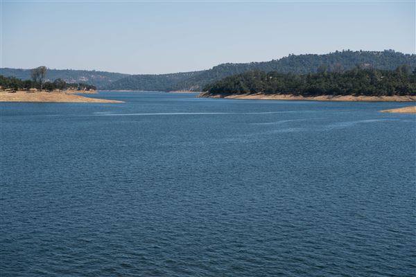 New Melones Reservoir and Stevnot Bridge (8/28/2025 - Credits: U.S. Bureau of Reclamation)