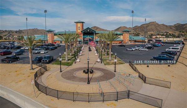 Lake Elsinore Diamond / Home to Lake Elsinore Storm - Drone Still (3/28/2026 - Credits: Melissa "Zippy" Downing)