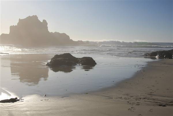 Pfeiffer Beach @ Big Sur - Los Padres National Forest - not a state park (11/29/2009 - Credits: By Wingchi Poon (Own work) [CC BY-SA 3.0 (http://creativecommons.org/licenses/by-sa/3.0)], via Wikimedia Commons)