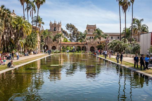 Balboa Park (5/16/2015 - Credits: "Balboa Park Lily Pond" By Kevin Baird (CC BY-NC-ND 2.0)[https://creativecommons.org/licenses/by-nc-nd/2.0/legalcode]https://www.flickr.com/photos/kevlar/)