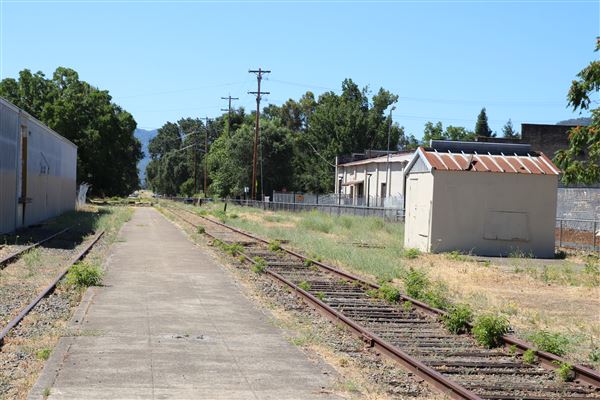 Ukiah Depot - Former depot rests along public bike trail. (7/11/2017 - Credits: Kellen Lim)