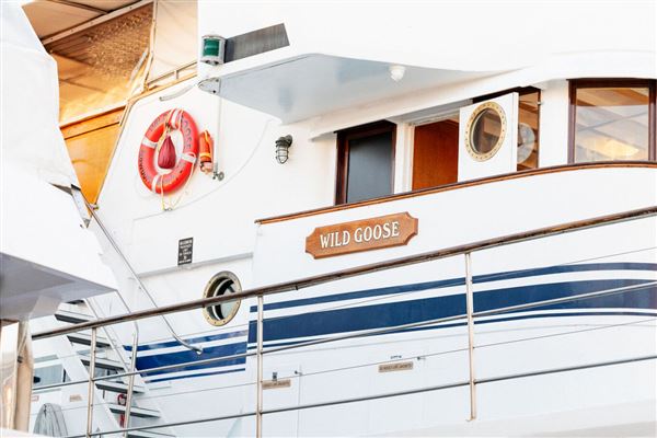Wild Goose @ Newport Harbor - John Wayne's former Private Yacht - City Cruises (5/14/2024 - Credits: Photo Courtesy of City Experiences)