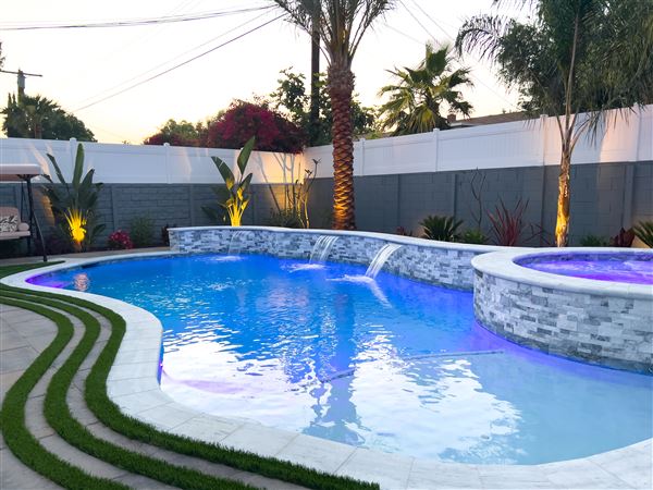 The Pink Lotus (Home w/ Modern Interior & Tropical Oasis Exterior) (7/1/2024 - Credits: Jennifer Chadbourne and Tray Photography)
