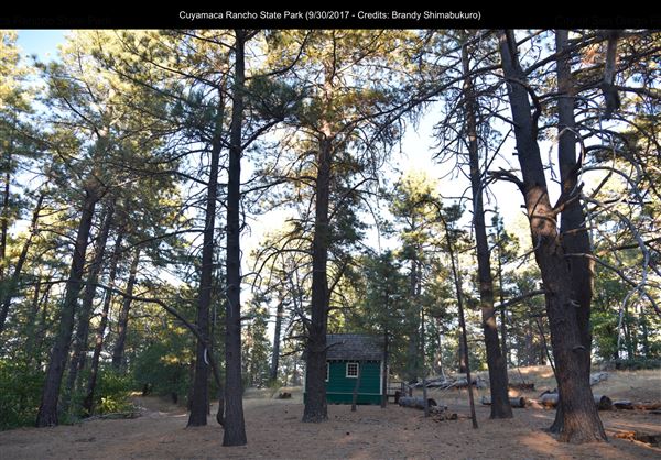 Cuyamaca Rancho State Park (SP), Lake Cuyamaca and Grand Valley Rapids (9/30/2017 - Credits: Brandy Shimabukuro)