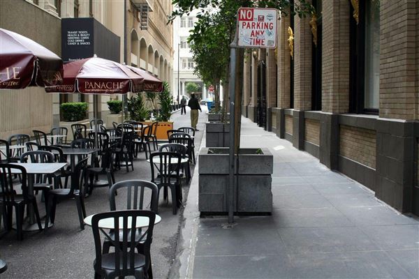Financial District, San Francisco - Liedsdorf Alley (10/29/2025 - Credits: San Francisco City & County Film Commission)