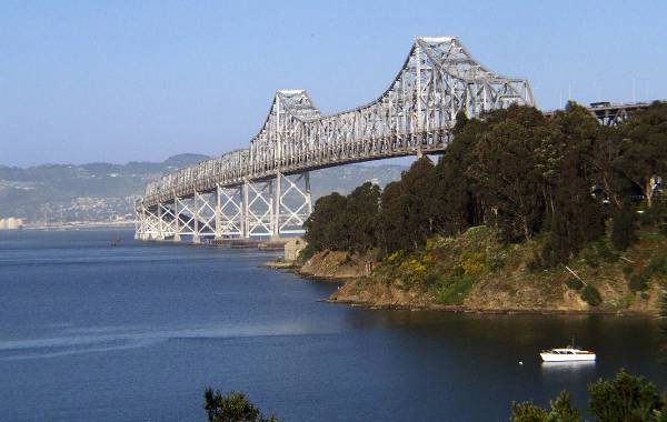 San Francisco-Oakland Bay Bridge - Highway 80 - Pedestrian Walkway & Bike Path (12/31/2003)