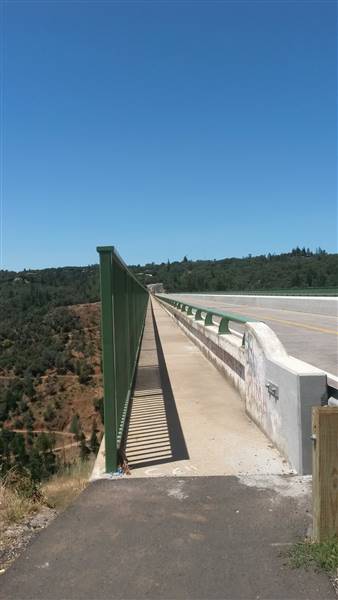 Foresthill Bridge aka Auburn-Foresthill Bridge or Auburn Bridge - New higher railing (4/18/2017 - Credits: Juli J.)