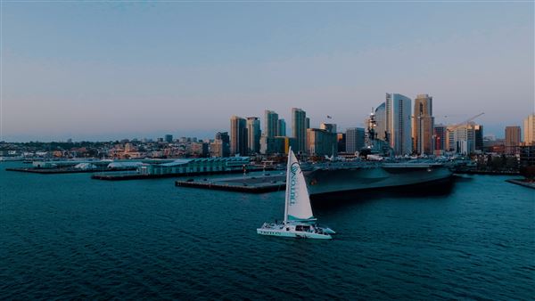 Triton Charters - 70 foot Catamaran in San Diego Bay (9/21/2022)