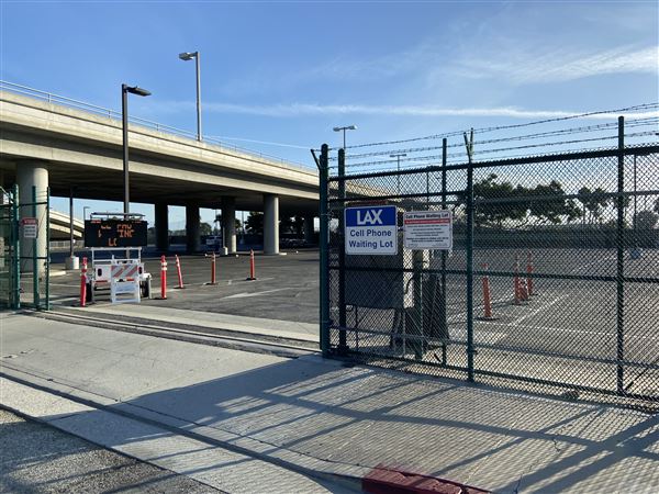 Los Angeles International Airport (LAX) - Cell Phone Waiting Lot' Alverstone Ave Basecamp (10/3/2023 - Credits: Michael S. Hoffner)