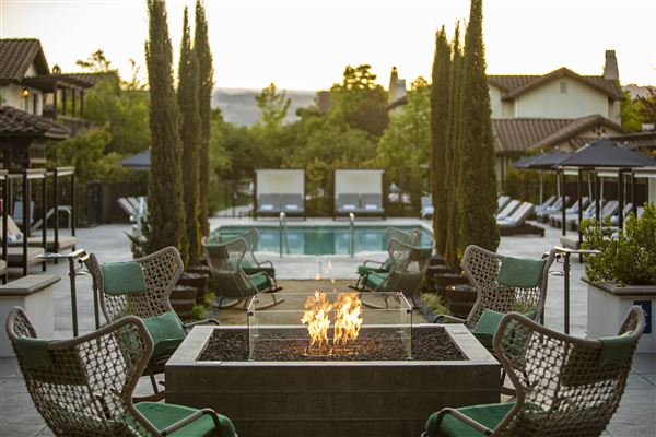 The Lodge at Sonoma Resort, Autograph Collection - Firepit Upper Deck (5/13/2021 - Credits: Erin Mcvicar)